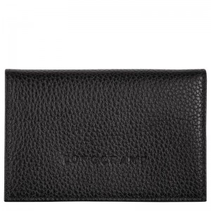 Men's Longchamp Le Foulonné Cardholders Black | EOHNJ-9380