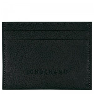 Men's Longchamp Le Foulonné Cardholders Black | MONQA-9483