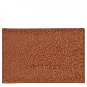 Men's Longchamp Le Foulonné Cardholders Caramel Brown | PHJKR-2735