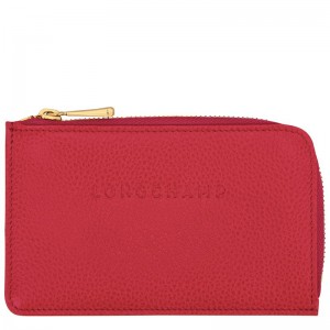 Men's Longchamp Le Foulonné Cardholders Love Red | WQGJK-5026