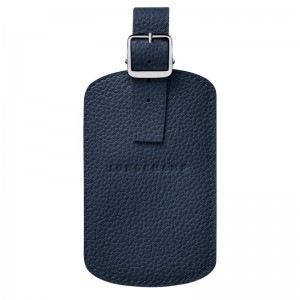 Men's Longchamp Le Foulonné Luggage Tags Navy | MWBOF-5237