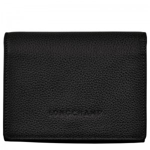 Men's Longchamp Le Foulonné Wallets Black | IBNTQ-5602