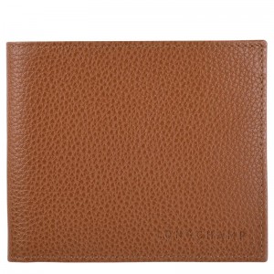 Men's Longchamp Le Foulonné Wallets Caramel Brown | RWAGI-0317