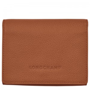 Men's Longchamp Le Foulonné Wallets Caramel Brown | IMAVO-1084