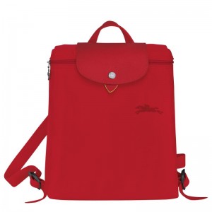 Men's Longchamp Le Pliage Green M Backpacks Tomato Red | XTOFJ-4125