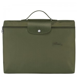 Men's Longchamp Le Pliage Green S Briefcase Forest Green | KDYRZ-9017
