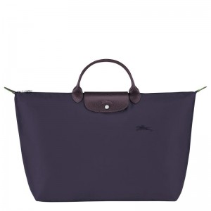 Men's Longchamp Le Pliage Green S Travel Bags Bilberry Purple | NWFQE-5690