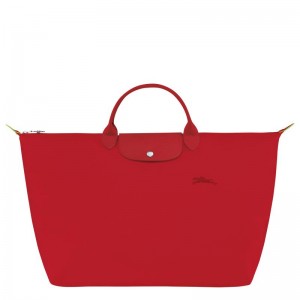 Men's Longchamp Le Pliage Green S Travel Bags Tomato Red | FGIBT-4296