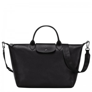 Men's Longchamp Le Pliage Xtra L Handbags Black | BPTIE-0459