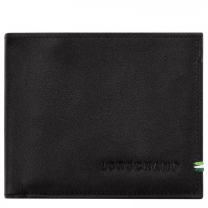 Men's Longchamp sur Seine Wallets Black | ZCGTF-5374