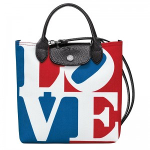 Men's Longchamp x Robert Indiana XS Crossbody Bags White | PNZKY-0976