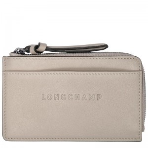 Women's Longchamp 3D Cardholders Clay Grey | GNZDY-3792