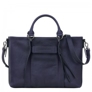 Women's Longchamp 3D L Handbags Bilberry Purple | WCEAR-0548