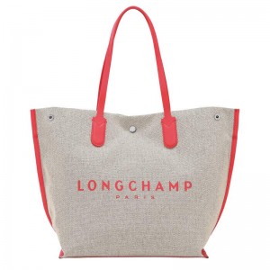 Women's Longchamp Essential L Tote Bag Strawberry Red | LBJCK-5473