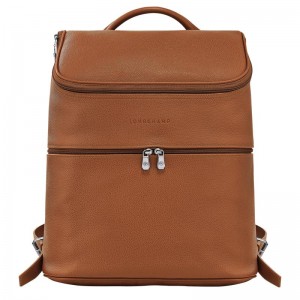 Women's Longchamp Le Foulonné Backpacks Caramel Brown | OQFDX-1506