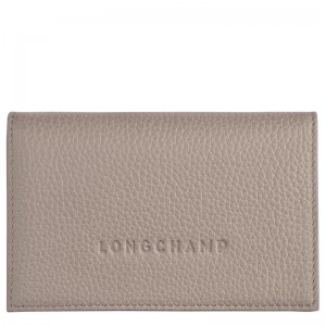 Women's Longchamp Le Foulonné Cardholders Turtledove Grey | GHICB-5712