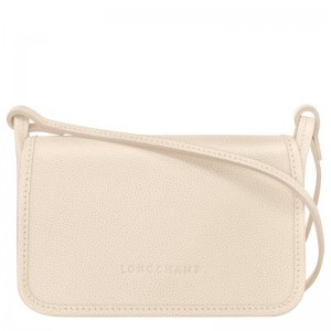 Women's Longchamp Le Foulonné XS Clutch Purse Paper White | DFWGJ-9173