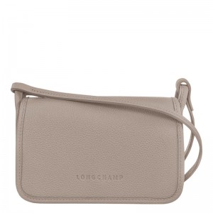 Women's Longchamp Le Foulonné XS Clutch Purse Turtledove Grey | SMXDK-6890