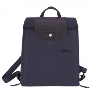 Women's Longchamp Le Pliage Green M Backpacks Bilberry Purple | SGJWE-7269