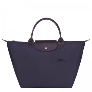 Women's Longchamp Le Pliage Green M Handbags Bilberry Purple | VPCIH-1245