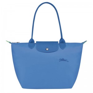 Women's Longchamp Le Pliage Green M Tote Bag Cornflower Blue | XWOTG-5987