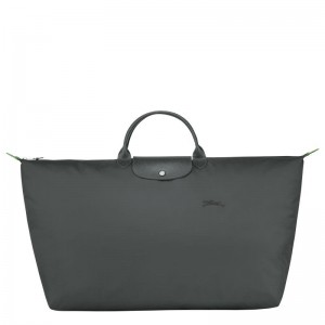 Women's Longchamp Le Pliage Green M Travel Bags Graphite Grey | POLTH-9387