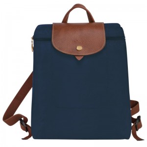 Women's Longchamp Le Pliage Original M Backpacks Navy | VTJBZ-8402