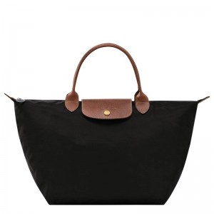 Women's Longchamp Le Pliage Original M Handbags Black | EQBDF-0425
