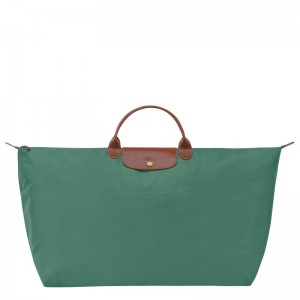 Women's Longchamp Le Pliage Original M Travel Bags Sage Green | WOJYG-5437