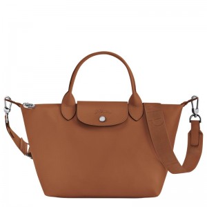 Women's Longchamp Le Pliage Xtra S Handbags Cognac Brown | UTVXA-6570