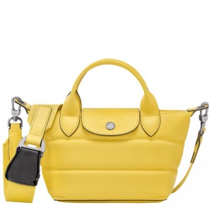 Women's Longchamp Le Pliage Xtra XS Handbags Yellow | DYJVU-9721