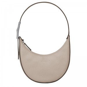 Women's Longchamp Roseau Essential S Hobo Bags Clay Grey | VNTGX-9247
