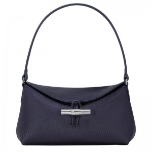 Women's Longchamp Roseau S Hobo Bags Bilberry Purple | GVZBO-0751