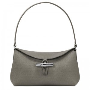 Women's Longchamp Roseau S Hobo Bags Turtledove Grey | WLGAT-2710