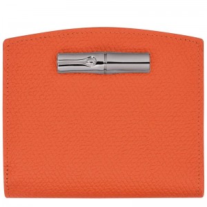 Women's Longchamp Roseau Wallets Orange | QEHWT-8172