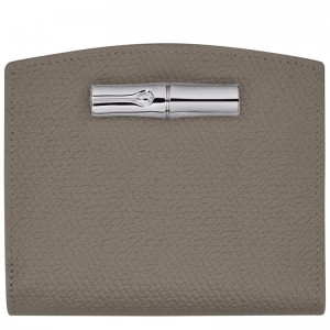 Women's Longchamp Roseau Wallets Turtledove Grey | BFHCQ-9052