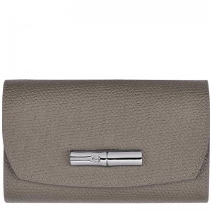 Women's Longchamp Roseau Wallets Turtledove Grey | HYPLV-3071