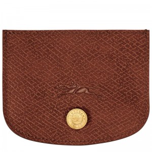 Women's Longchamp Épure Cardholders Brown | YUACG-0192