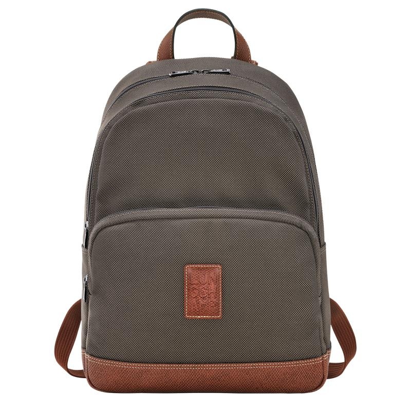 Men\'s Longchamp Boxford Backpacks Brown | URTWS-3216