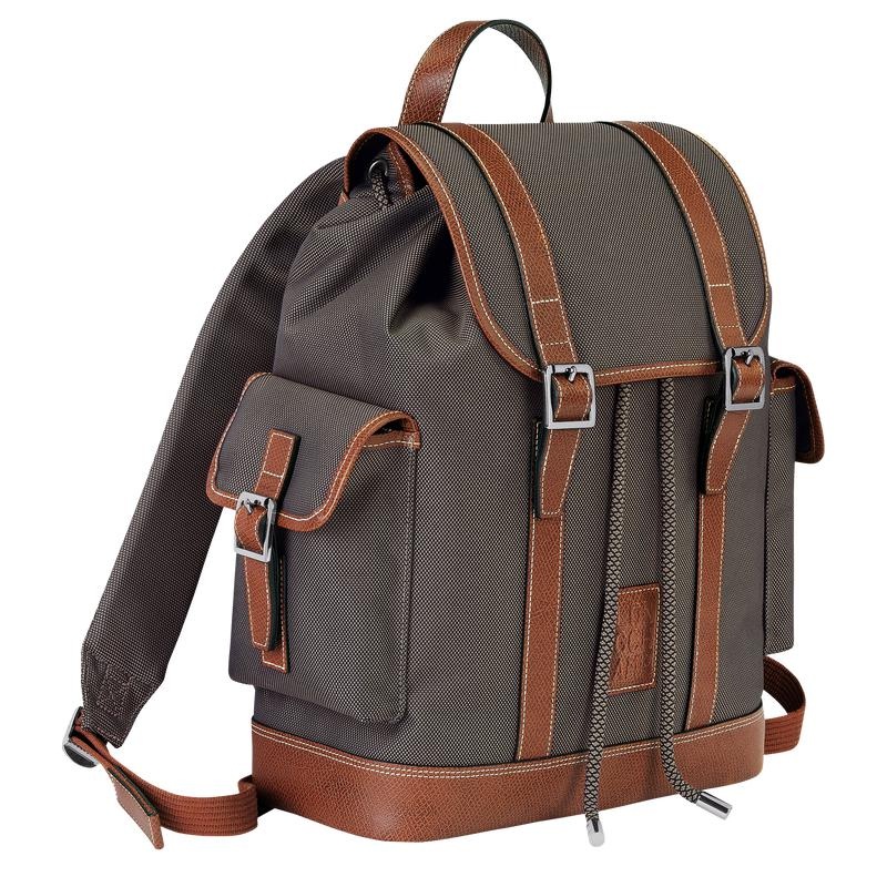 Men's Longchamp Boxford Backpacks Brown | EXUYM-9138