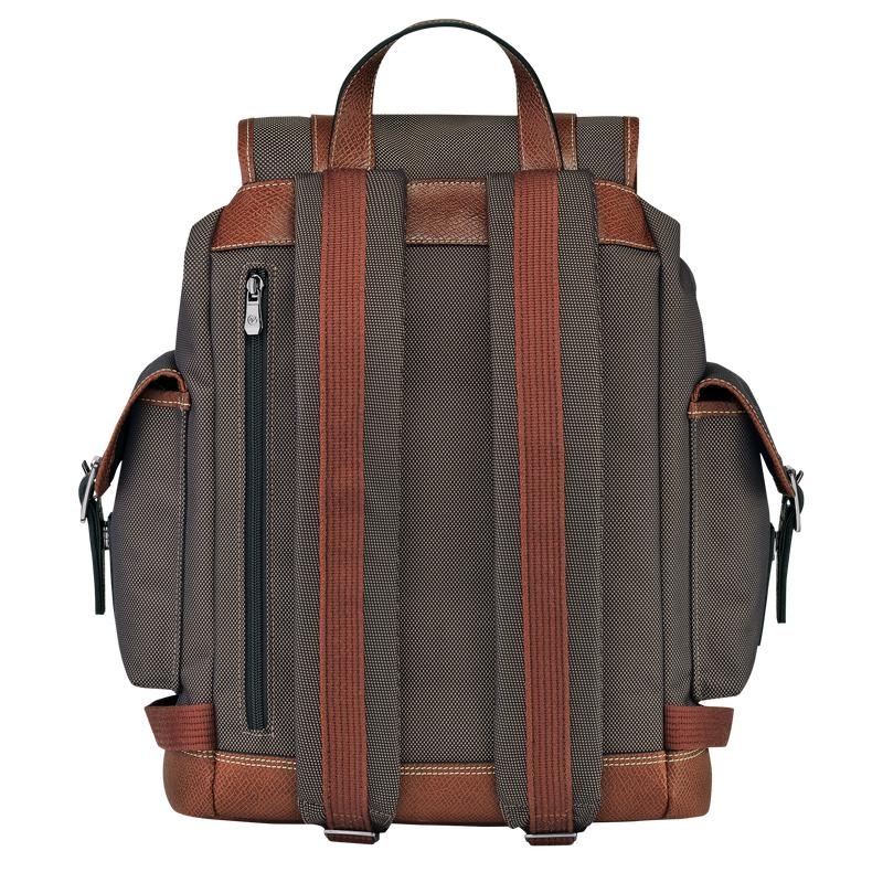 Men's Longchamp Boxford Backpacks Brown | EXUYM-9138