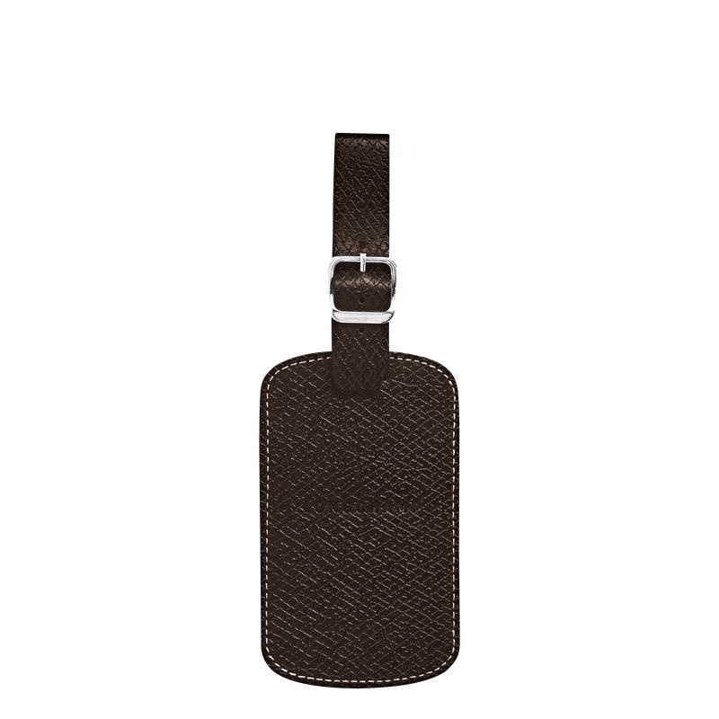 Men\'s Longchamp Boxford Luggage Tags Mocha Brown | NWKCT-9426