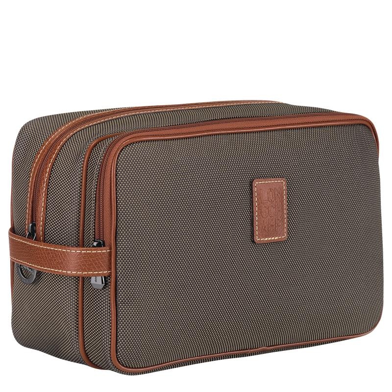 Men's Longchamp Boxford Toiletry Bags Brown | ANEZU-1024