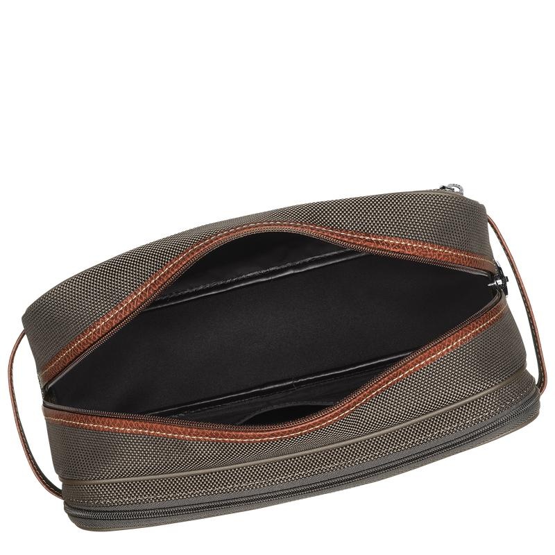 Men's Longchamp Boxford Toiletry Bags Brown | ANEZU-1024