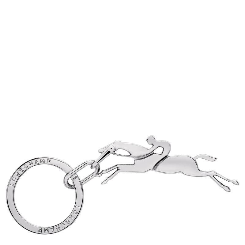 Men\'s Longchamp Cavalier Key Rings Silver | MYAFJ-5614