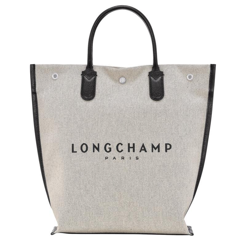 Men\'s Longchamp Essential M Tote Bag Ecru White | OMQDI-0986