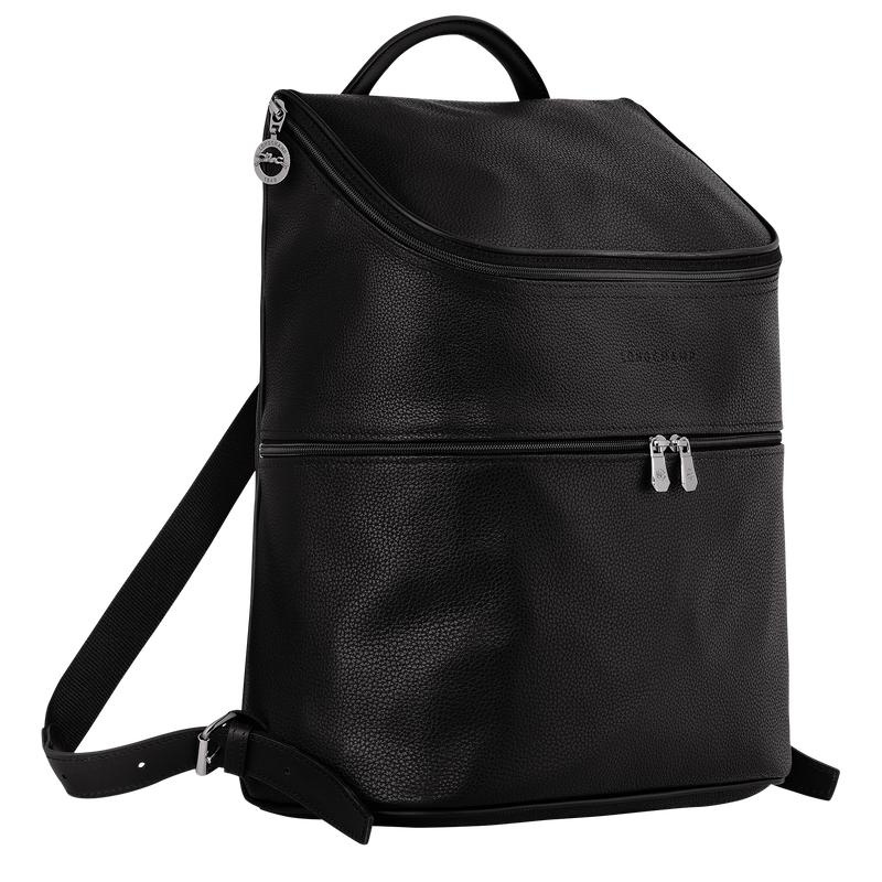 Men's Longchamp Le Foulonné Backpacks Black | HABUK-0947