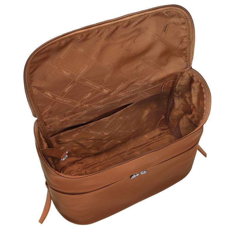 Men's Longchamp Le Foulonné Backpacks Caramel Brown | KXBAS-2960