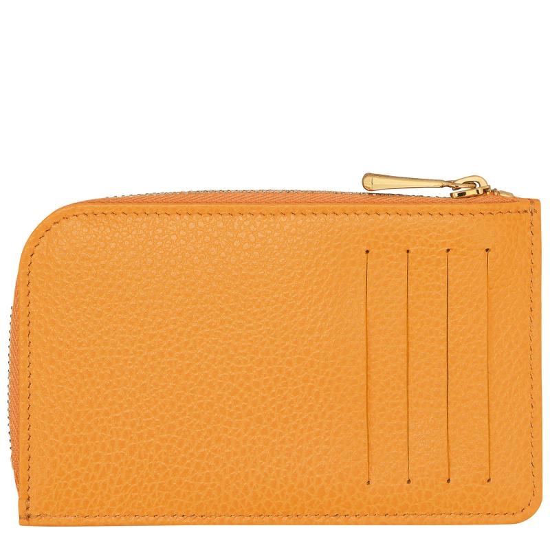 Men's Longchamp Le Foulonné Cardholders Apricot Orange | BGTZJ-5260