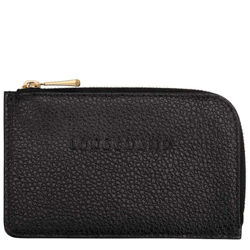 Men\'s Longchamp Le Foulonné Cardholders Black | LFQDR-6127